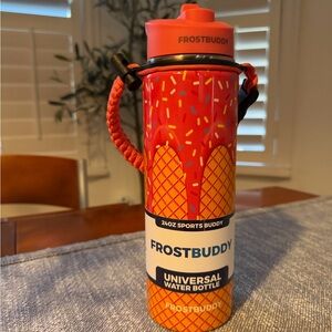 FrostBuddy drip ice cream pink with sprinkles universal water Bottle